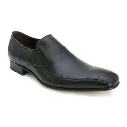 Mezlan "Hanover" Black Italian Calfskin Loafer Shoes